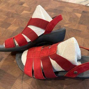 Romika Women's Palma Dress Sandal  Red Nubuck